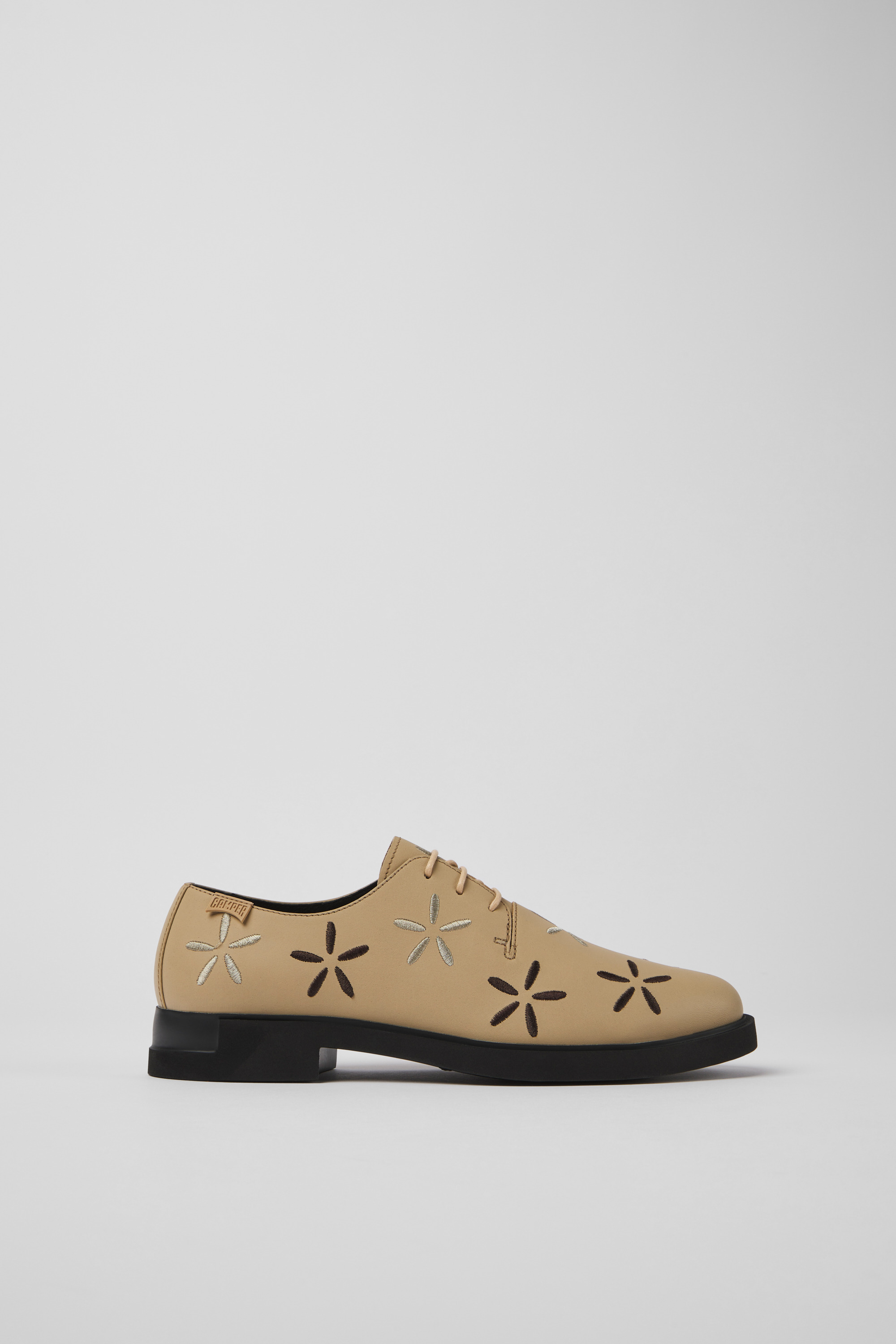 Twins - Beige leather shoes for women