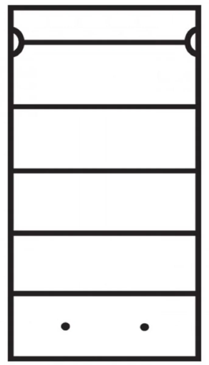 Casa Padrino armario de ropa de estilo campestre rojo antiguo 103 x 54 x A. 188 cm - Mueble dormitorio Shabby Chic de madera maciza con puerta y caj¨®n - Muebles de Dormitorio de estilo Campestre