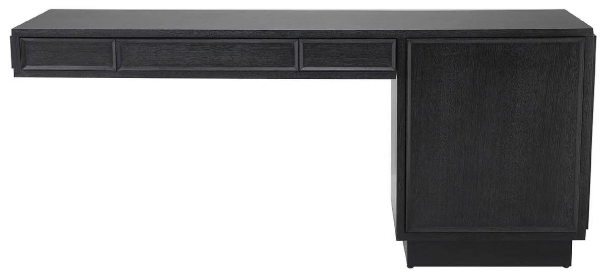 Casa Padrino escritorio de madera maciza de dise?o gris antracita 183 x 51 x A. 79 cm - Mesa de Oficina - Mesa de Computadora - Muebles de Oficina - Calidad de Lujo