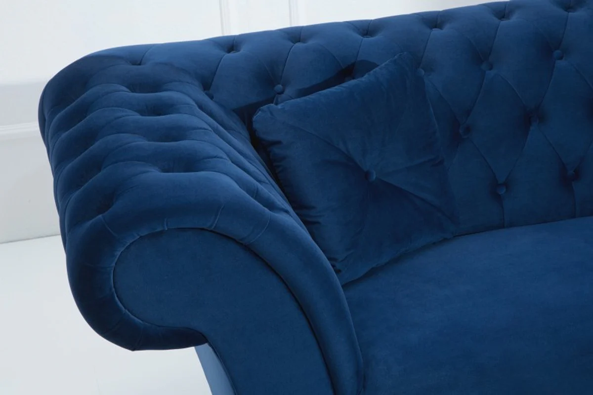 Sof¨¢ Chesterfield Casa Padrino en azul 225 x 90 x H 79 cm - Sof¨¢ Chesterfield de dise?o