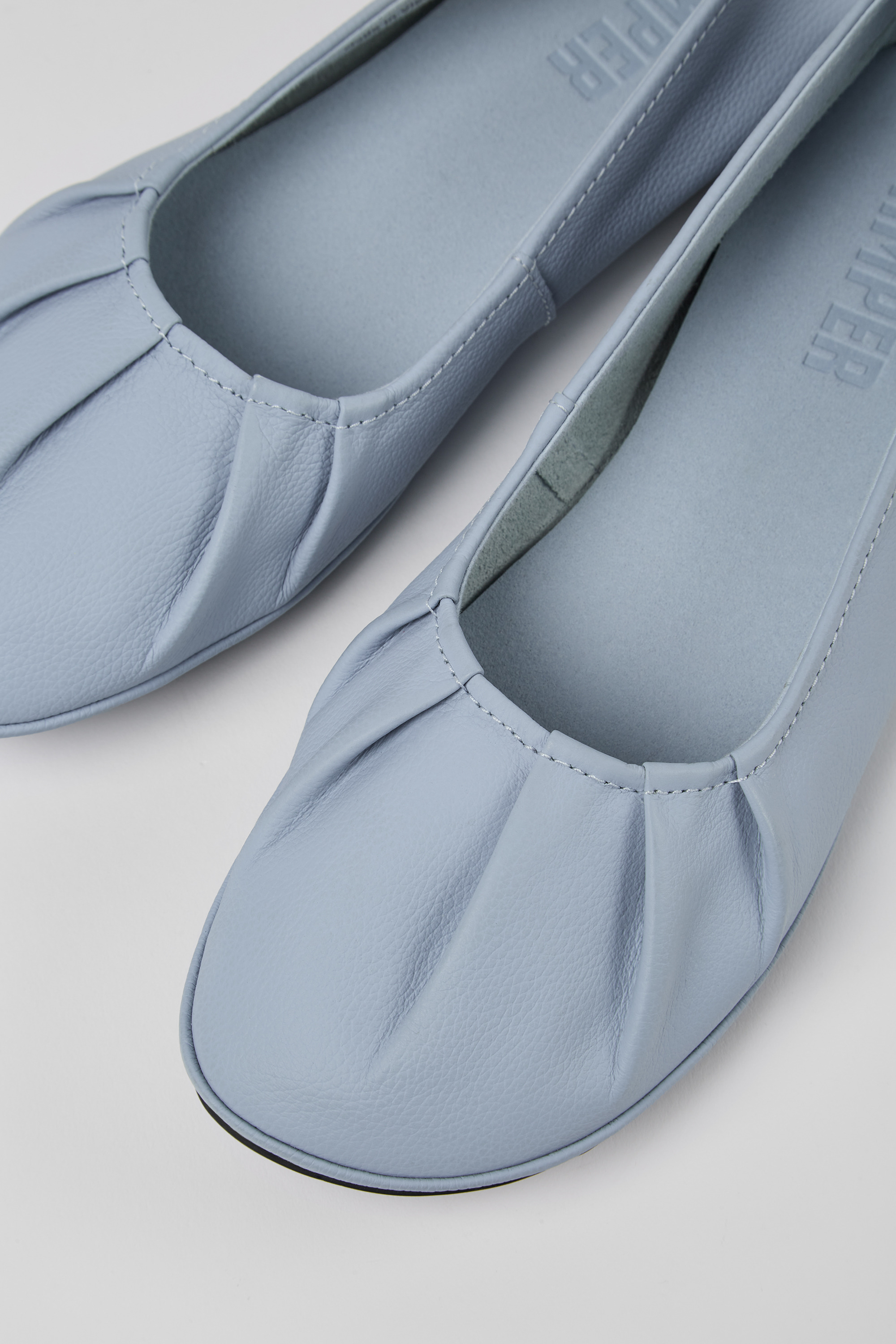 Right - Blue leather shoes for women