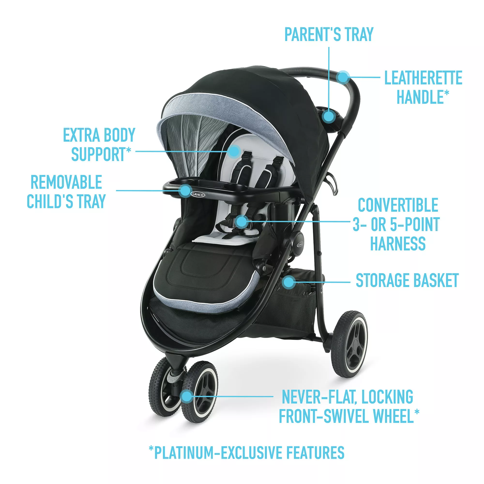 Graco Modes 3 Lite Platinum Travel System in Newport