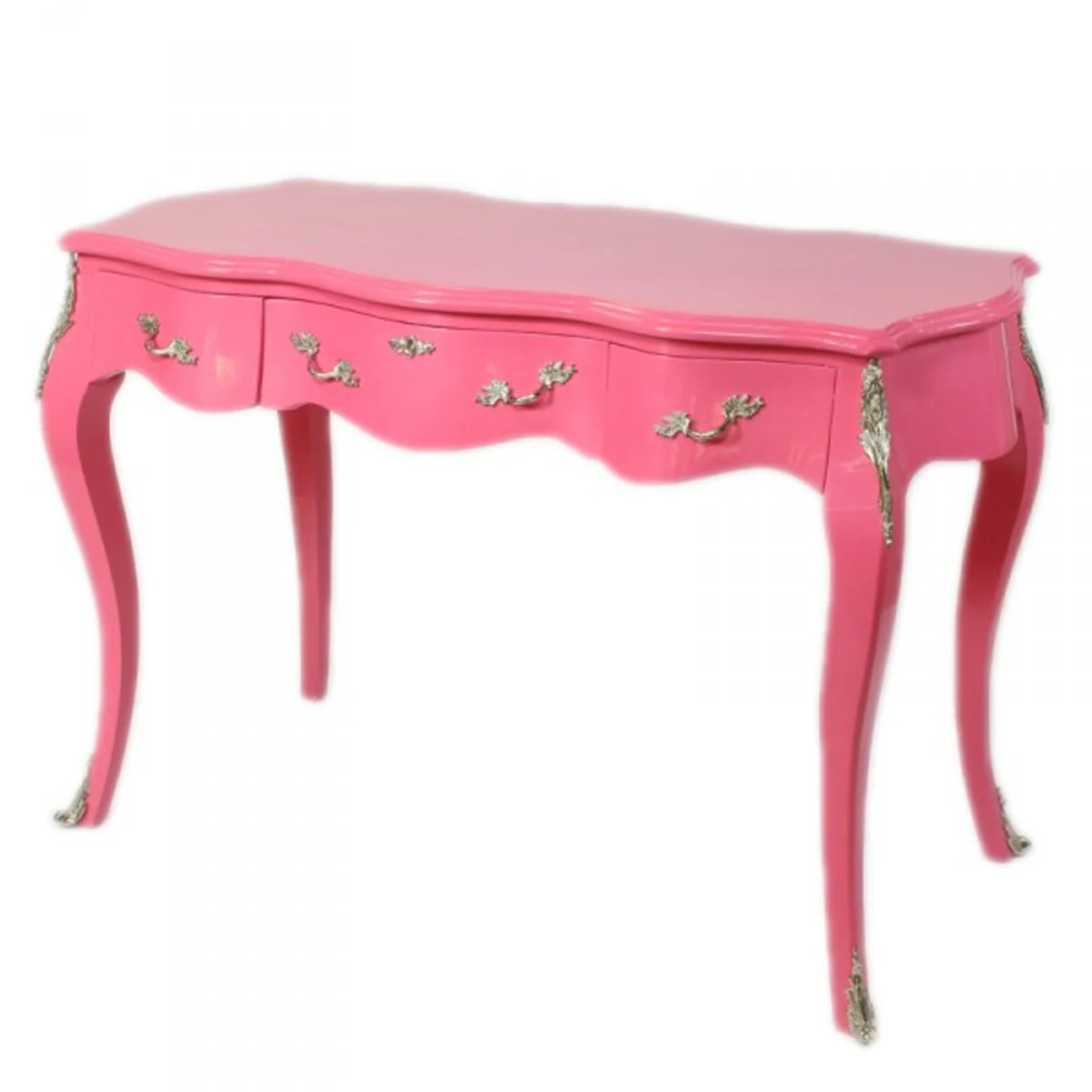 Casa Padrino Baroque Desk Secretary / Console Pink 120 x 60 x H80 cm - luxury furniture