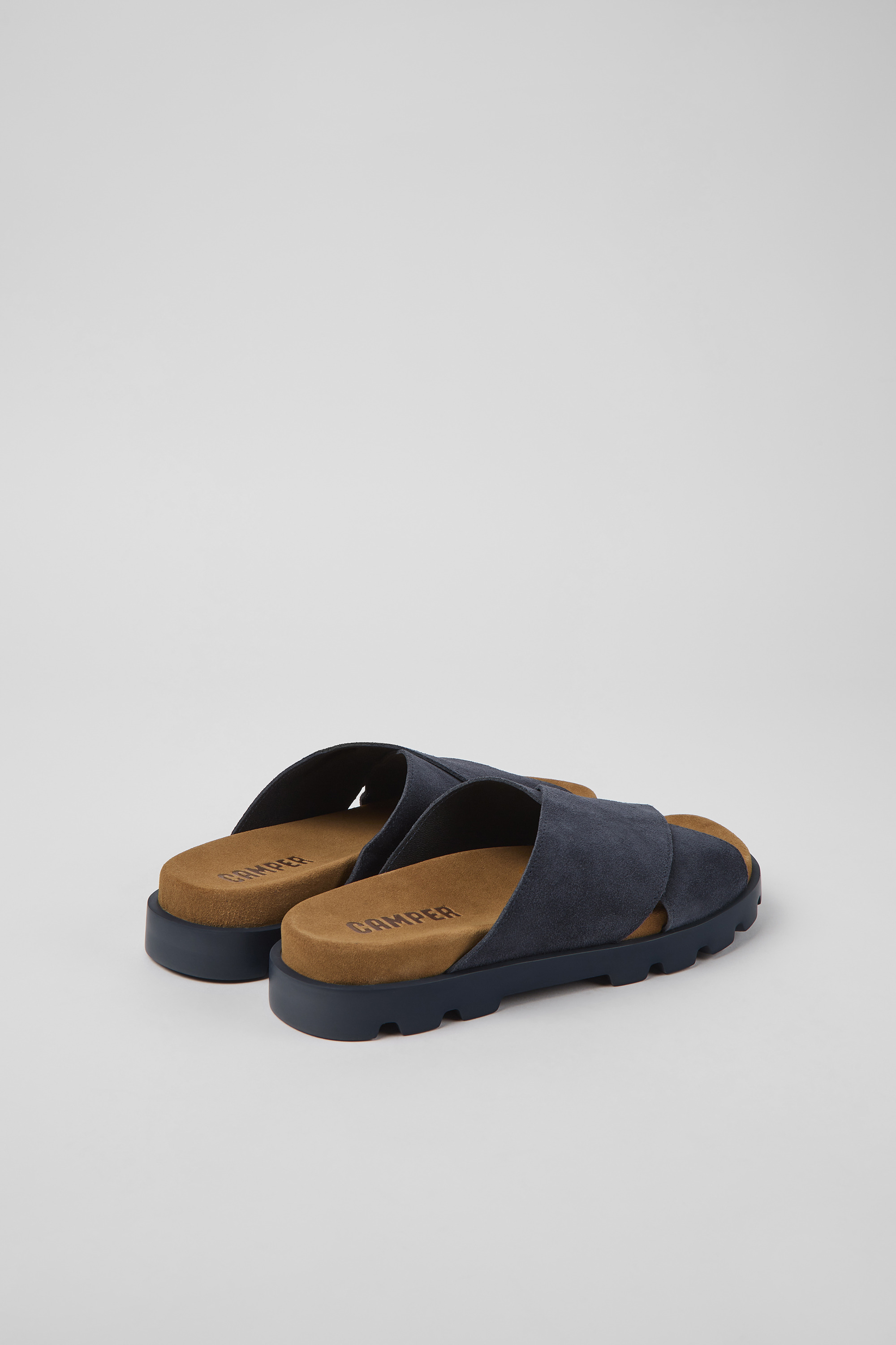Brutus Sandal - Navy blue nubuck sandals for women