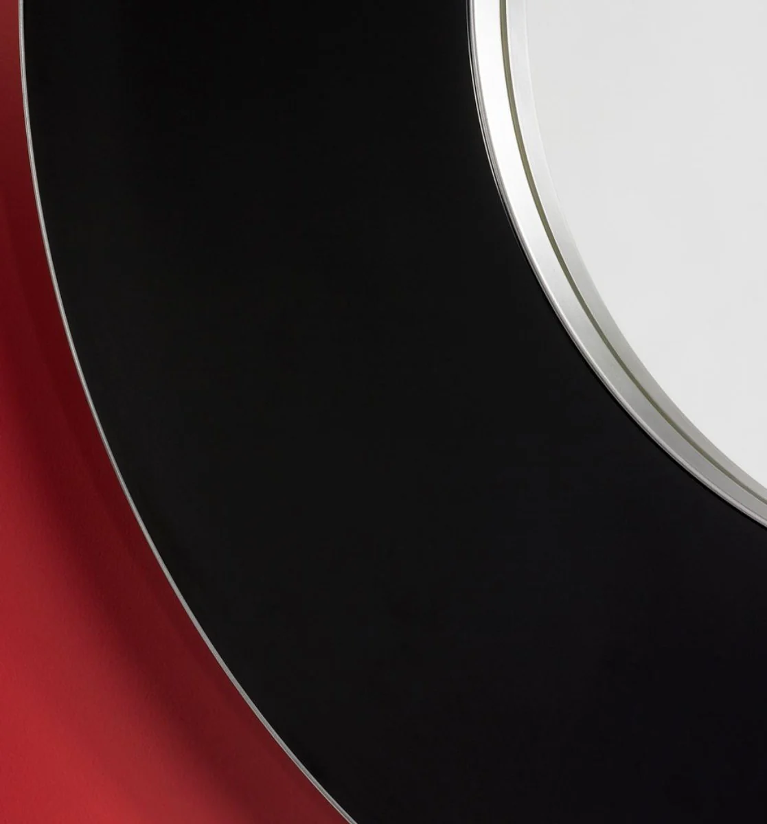 Casa Padrino espejo de pared de lujo negro ? 110 cm - Muebles de Lujo