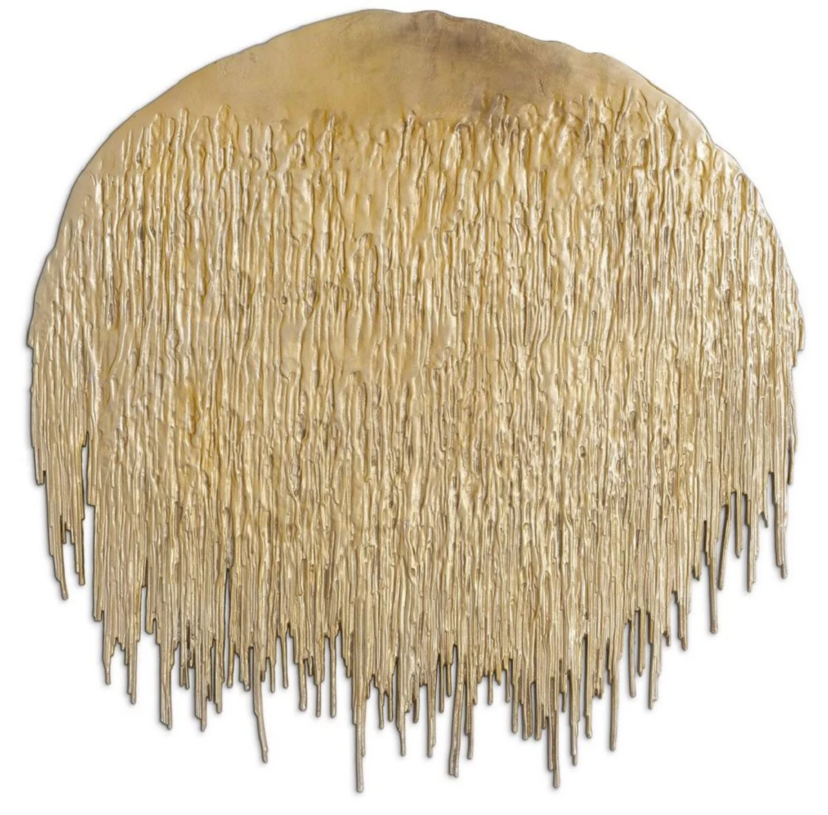 Casa Padrino objeto de decoración de pared de aluminio de diseño de lujo latón 99 x 2,5 x A. 99 cm - Decoración de salón - Decoración de hotel - Accesorios decorativos - Calidad de lujo