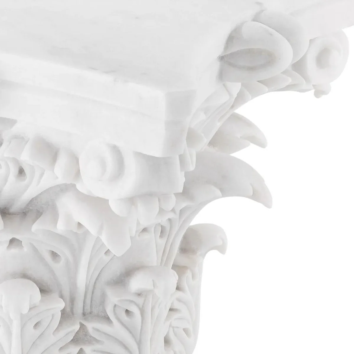 Casa Padrino mesa de centro de m¨¢rmol barroco de lujo blanco - Mesa de sal¨®n de m¨¢rmol de estilo barroco hecha a mano - Magn¨ªficos muebles de sal¨®n de m¨¢rmol barroco de lujo