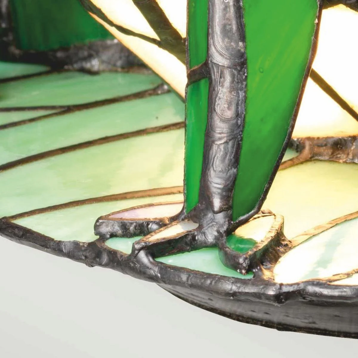 Casa Padrino l¨¢mpara de mesa LED Tiffany de lujo rana verde - Luces Decorativas Tiffany