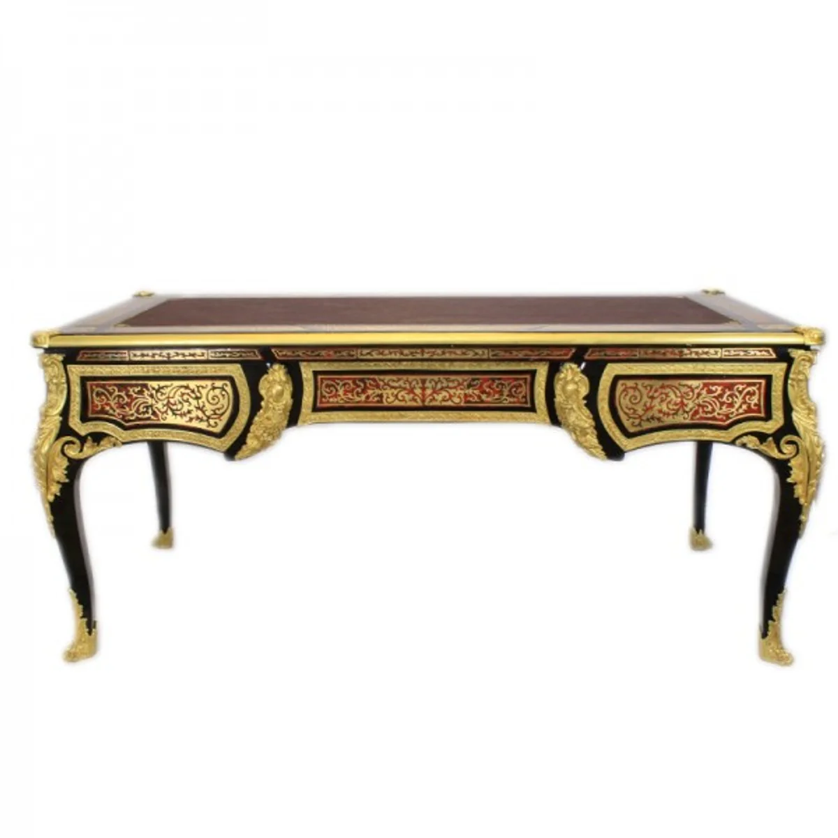 Casa Padrino luxury baroque Boulle secretary - Handcrafted from solid wood - Baroque desk Office furniture