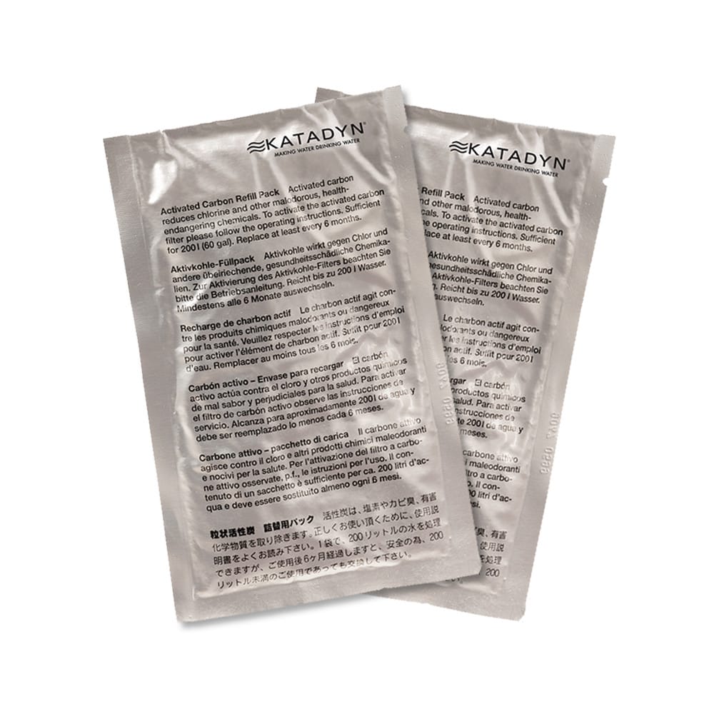 Pack 2 recambios carbón activo para filtro purificador Katadyn Combi CARBON REPLACEMENT PACK