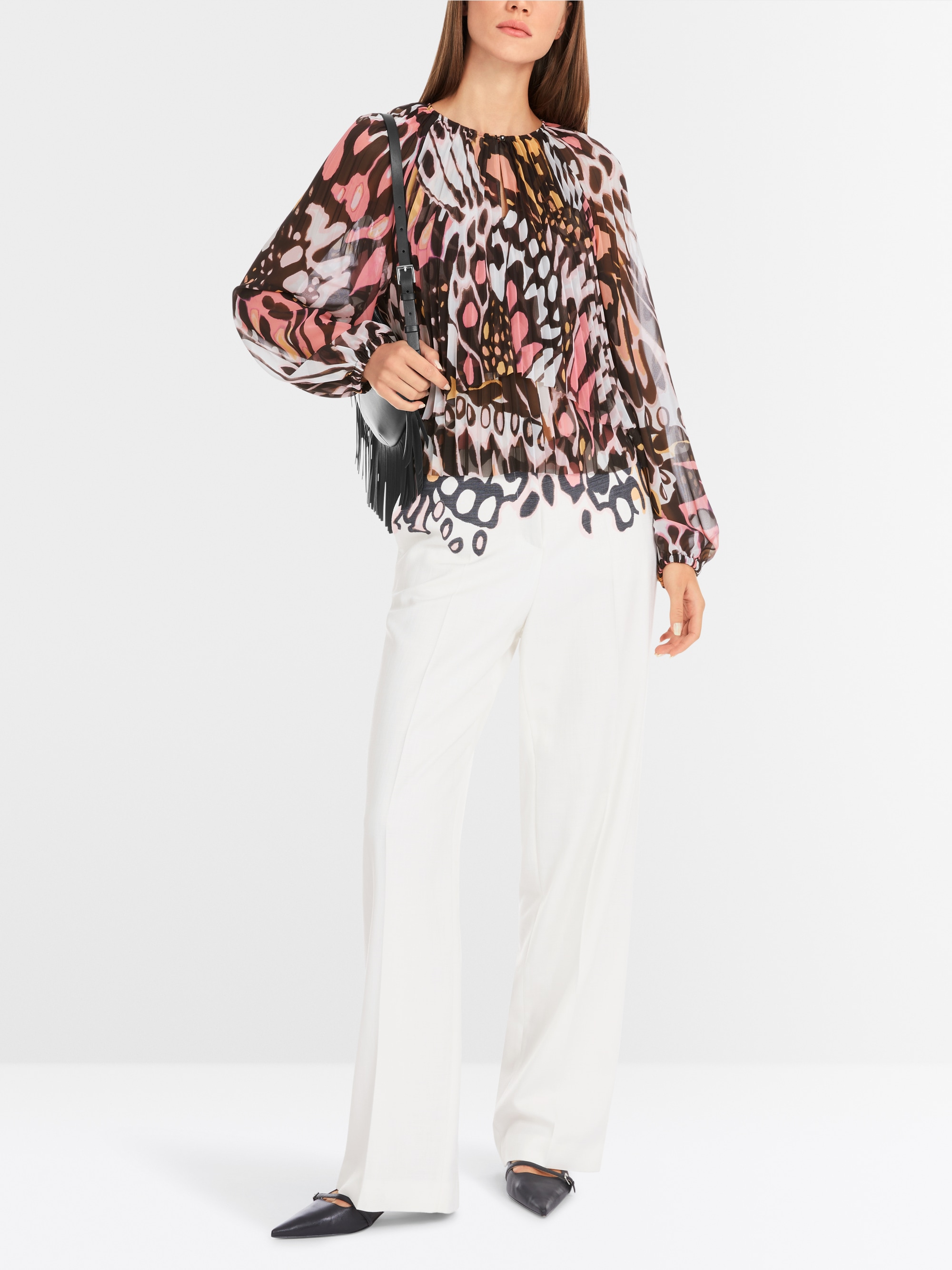 Marc-Cain Stylized Butterfly Print Blouse