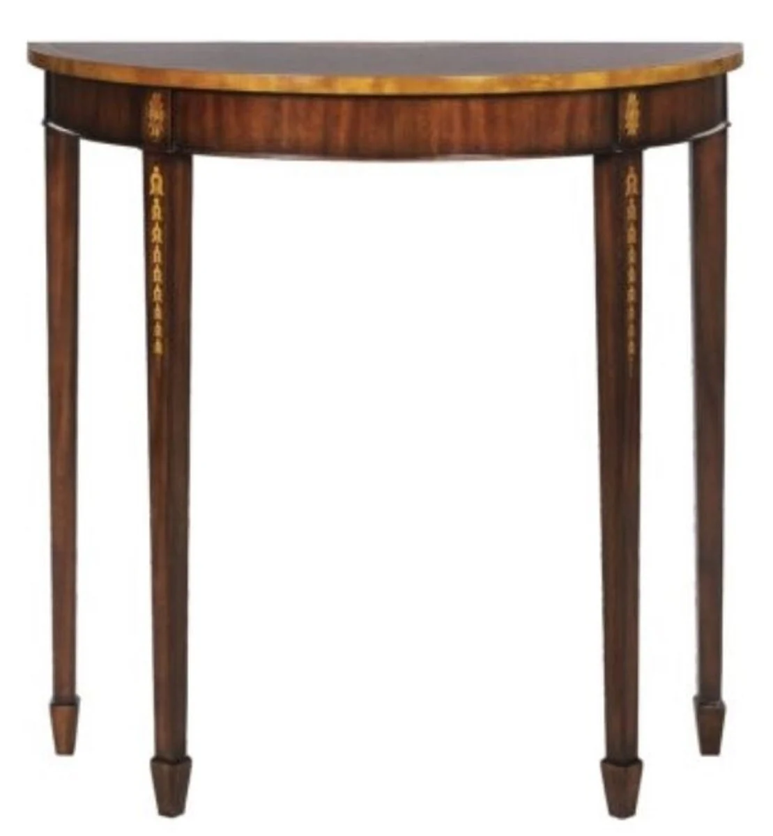 Casa Padrino Consola de Caoba Art Nouveau Marrón / Oro 81 x 35 x H. 83 cm - Consola de Lujo Art Nouveau