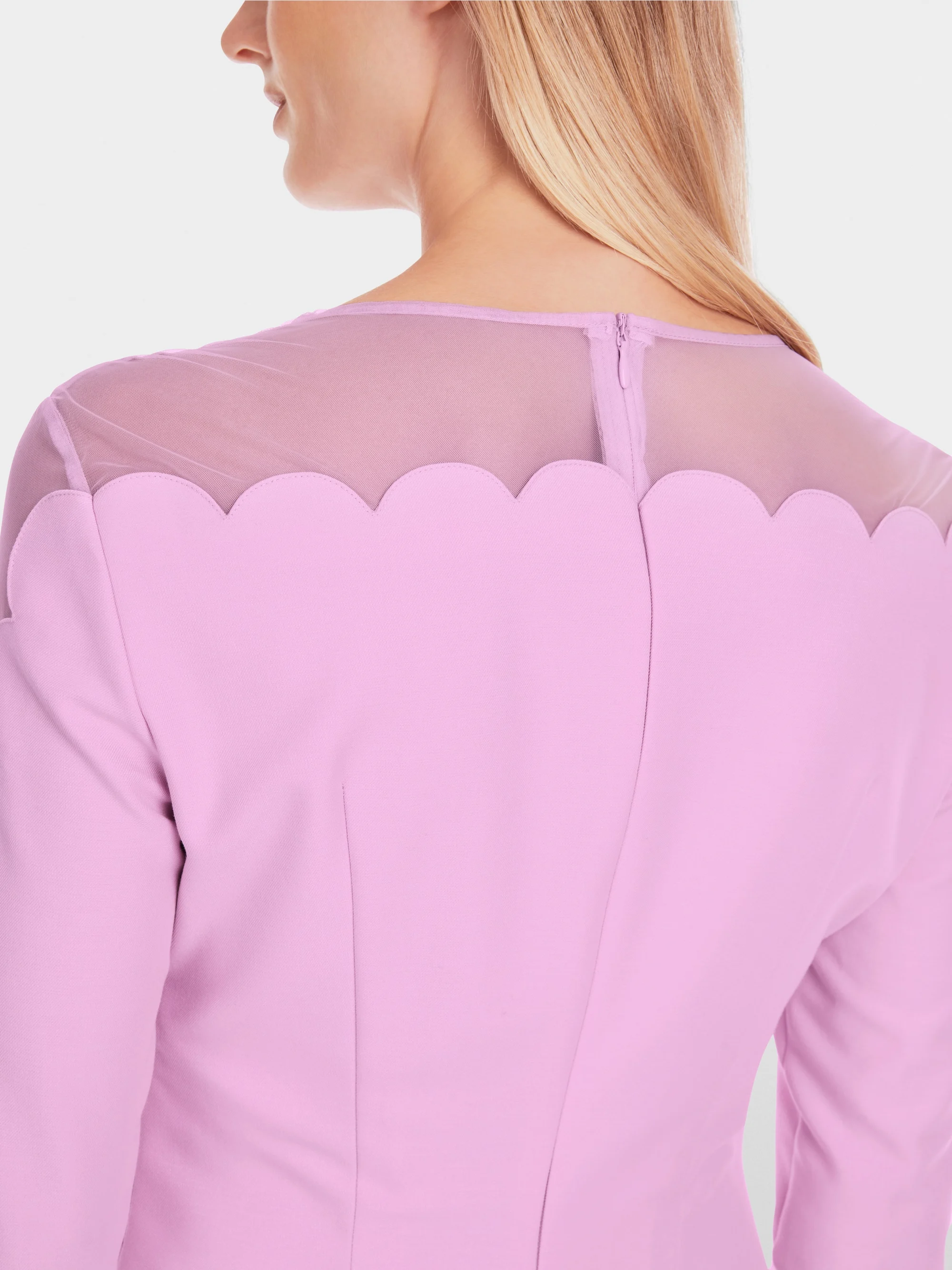 Marc-Cain Transparent/opaque short sheath dress