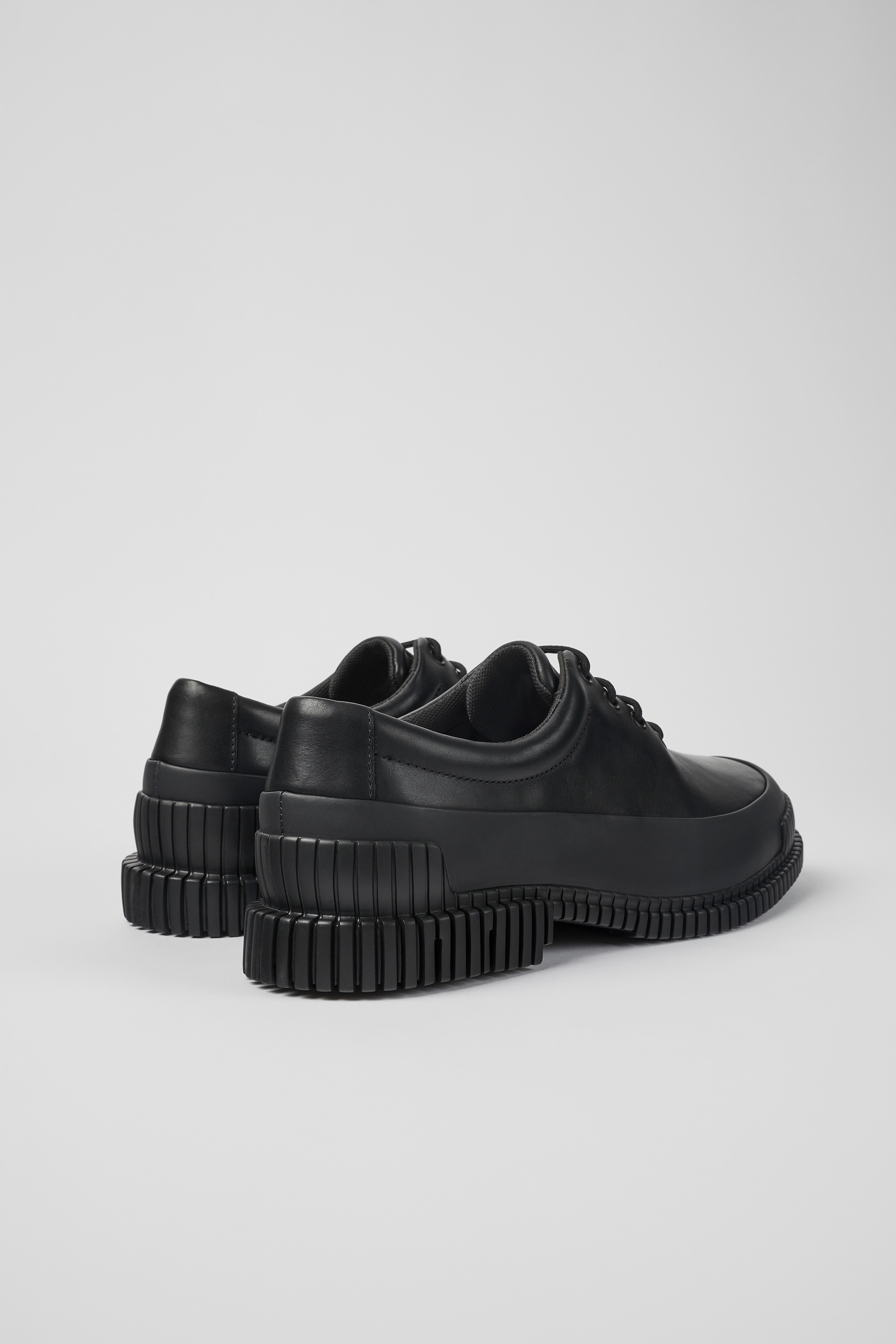 Pix - Black leather lace-up shoes