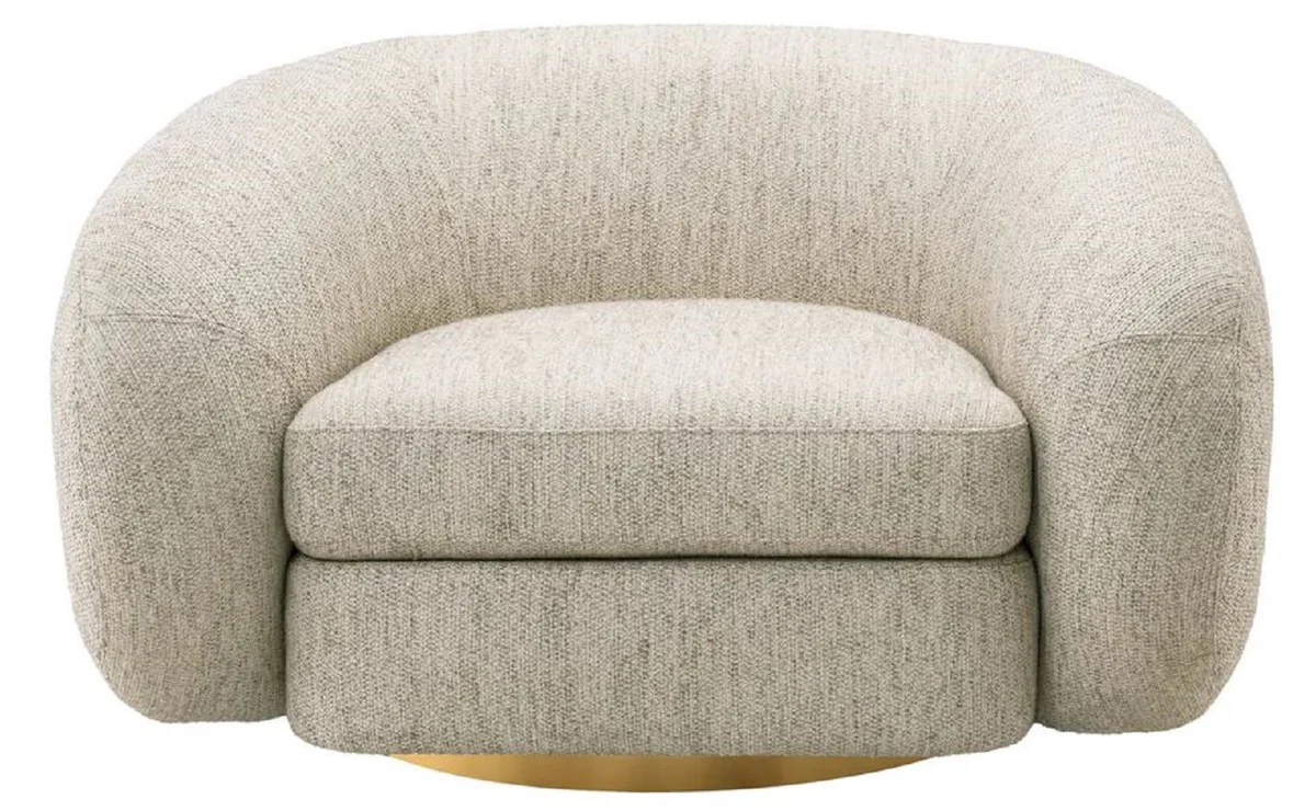 Casa Padrino sill¨®n de sal¨®n y hotel de lujo gris claro / lat¨®n 121 cm - Muebles de lujo