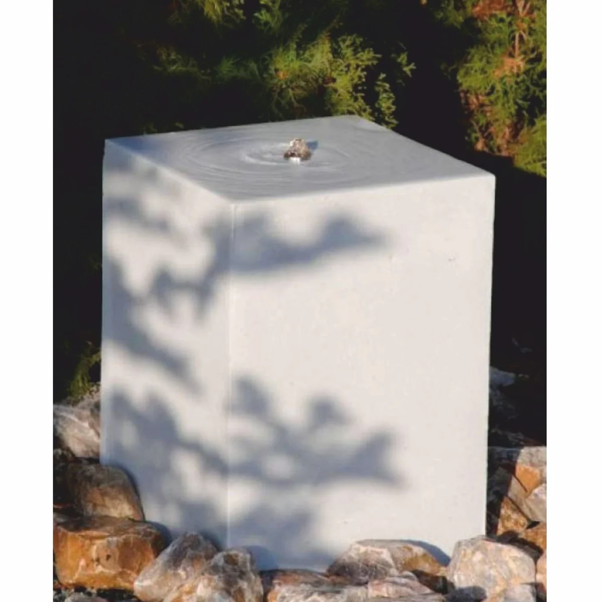 Casa Padrino Fuente de Lujo Blanco A. 50 cm - Accesorios de Decoraci¨®n de Jard¨ªn