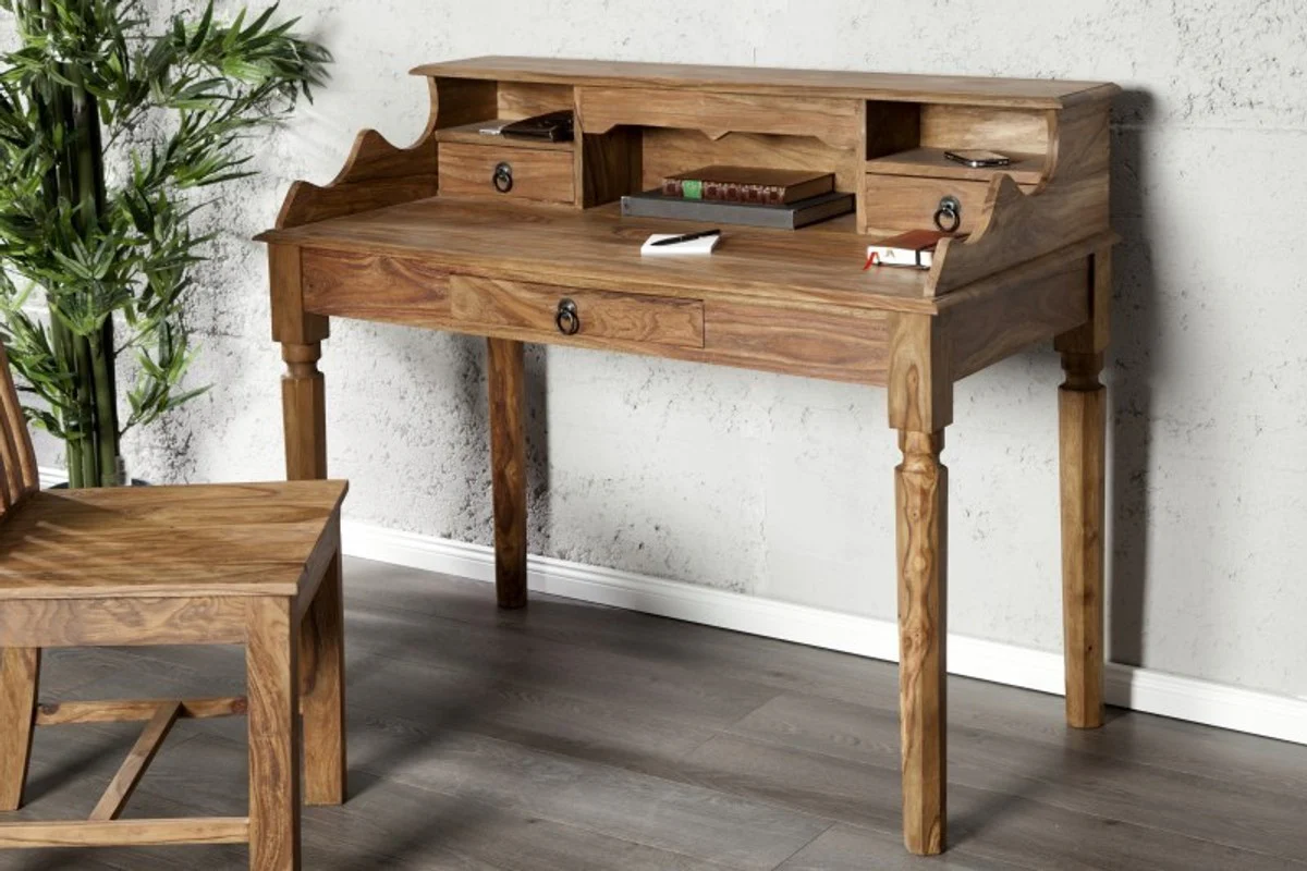 Casa Padrino Baroque secretary with precious sheesham drawer - writing desk - secretary console - luxury