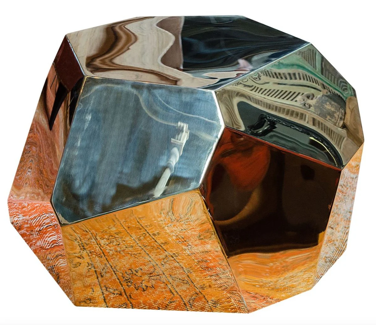 Casa Padrino dise?o mesa de sal¨®n / mesa auxiliar dorado 89 x 90 x H. 45 cm - Colecci¨®n de Dise?adores