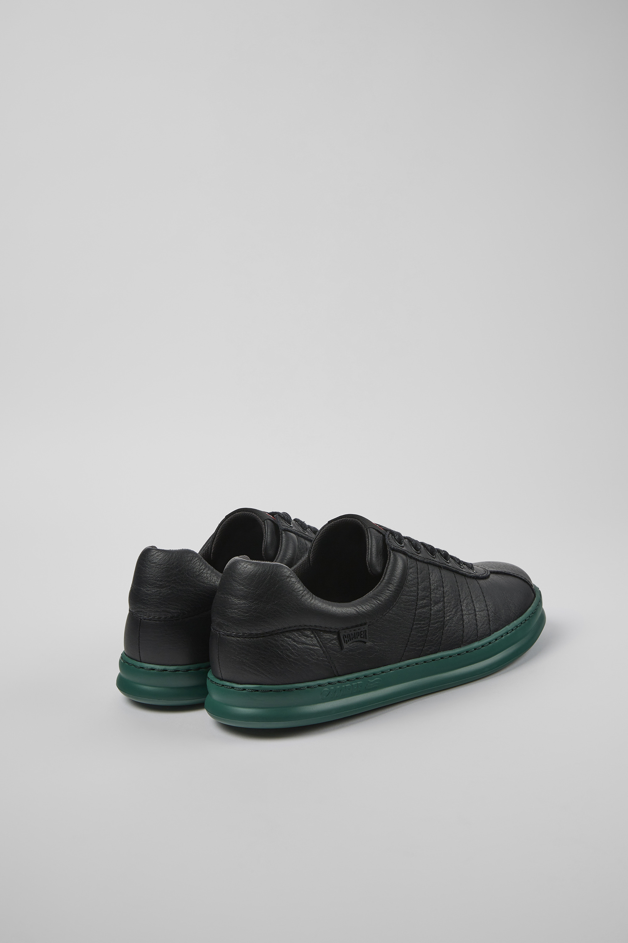 Runner - Black leather sneakers for men