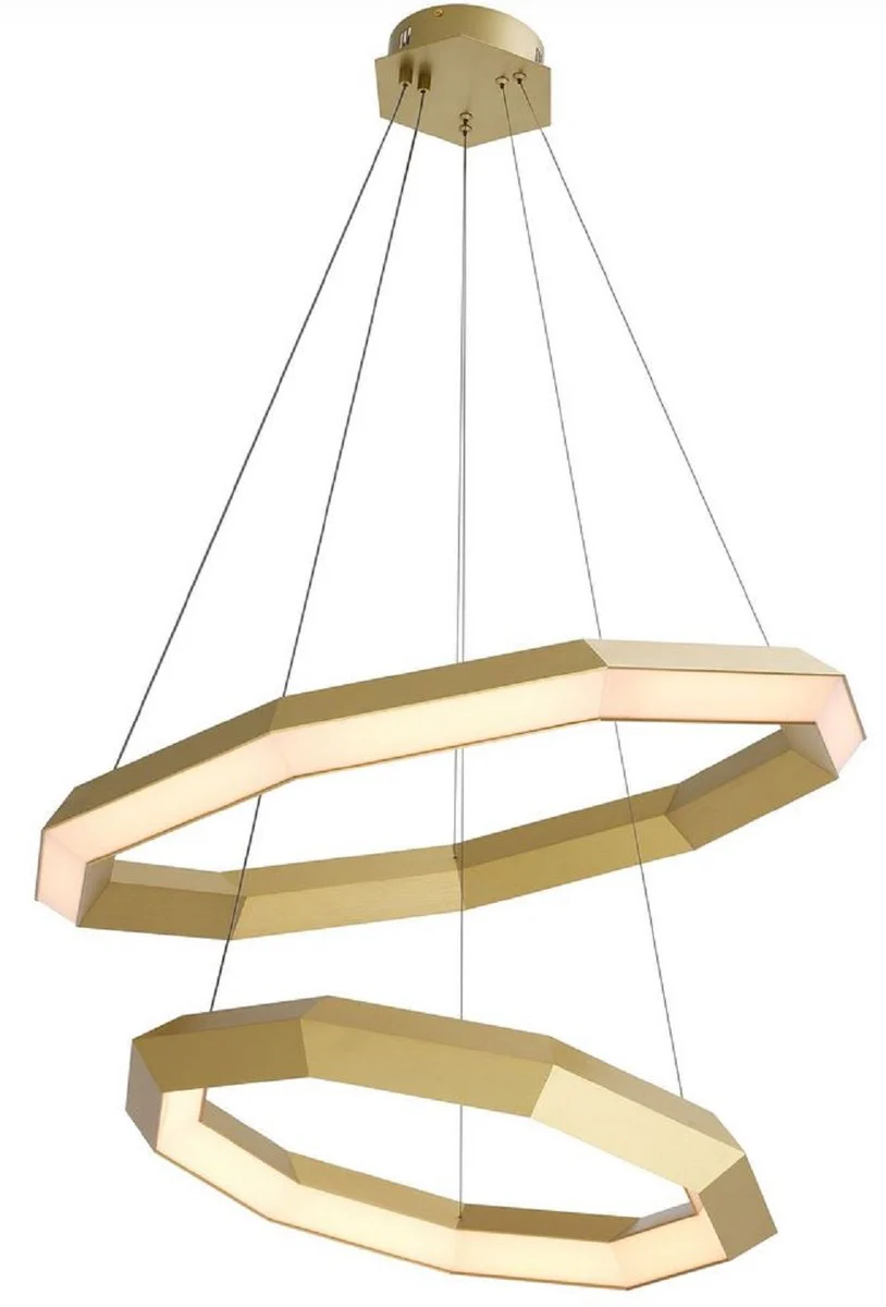 Casa Padrino araña de luces de lujo latón antiguo Ø 80 x A. 206 cm - Araña de luces de salón - Araña de luces de hotel - Calidad de Lujo