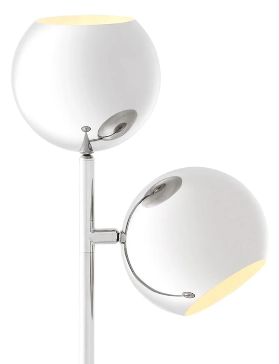 Casa Padrino lámpara de pie plata / negro Ø 32 x H. 140 cm - Muebles de Lujo