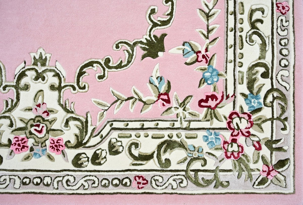 Pomp??s de Casa Padrino alfombra barroco de lujo corona de Harald Gl??ckler rosa 200 x 300 cm