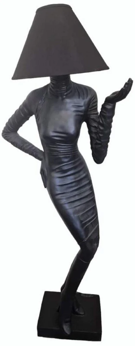 Casa Padrino l¨¢mpara de pie de lujo dama negro A. 187 cm