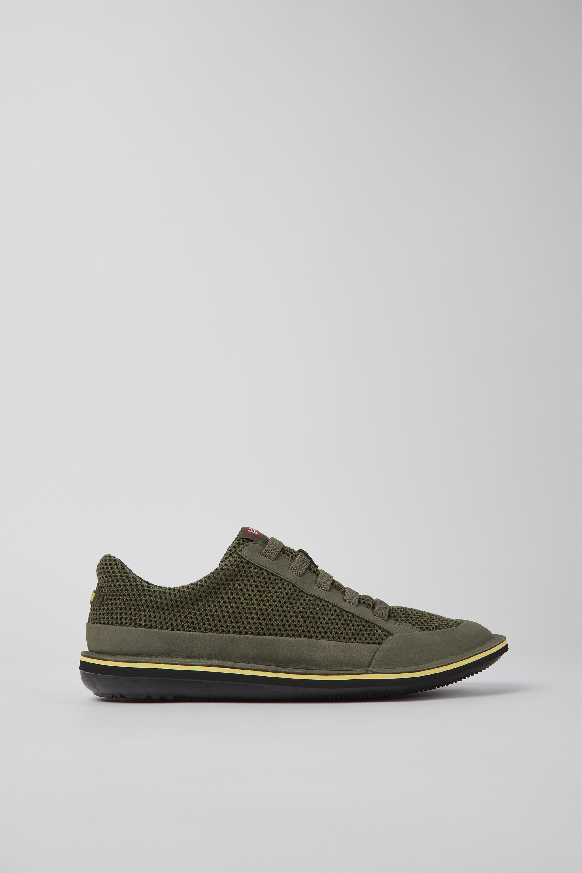 Beetle - Green textile and nubuck shoes for men