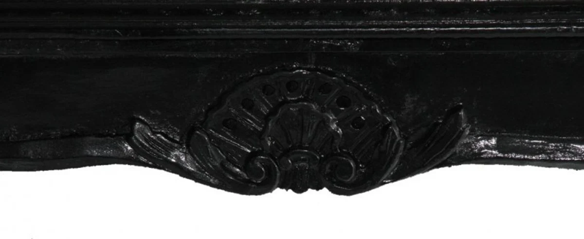 Casa Padrino Baroque Coffee Table Black 119 x 119 cm Antique Furniture