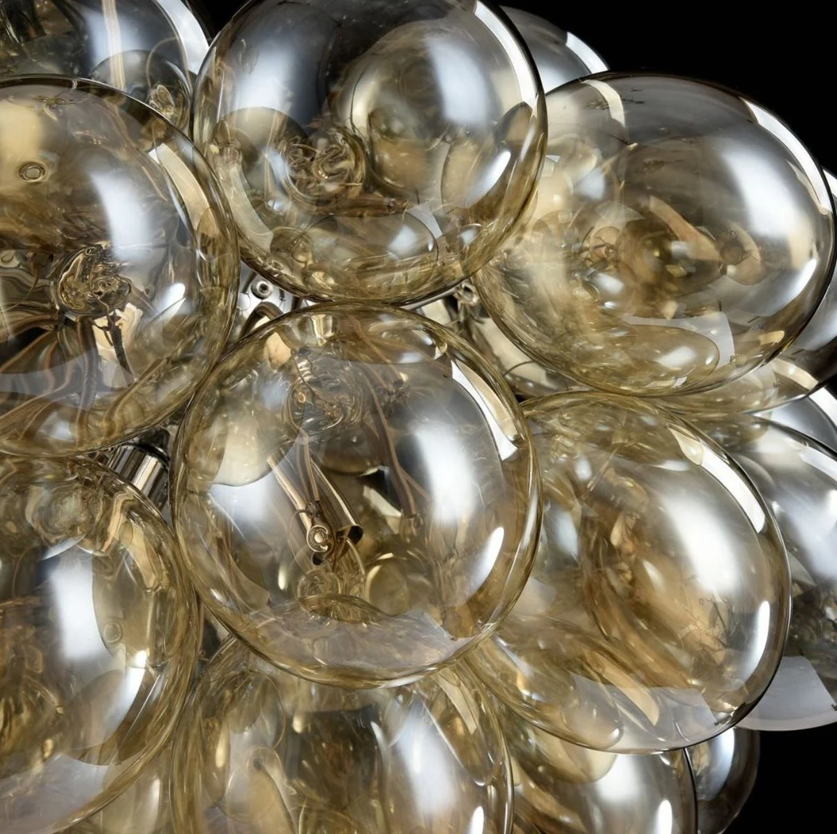 Casa Padrino lámpara colgante de lujo en forma de uva coñac Ø 44-50 x H. 40 cm - Muebles de Diseño