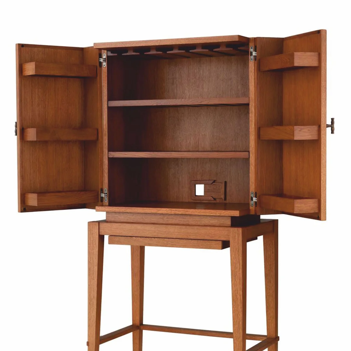 Casa Padrino armario bar - gabinete de vino de lujo con 2 puertas marr¨®n / bronce A. 167,5 cm - Muebles de bar