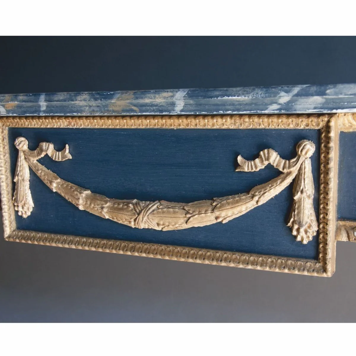 Casa Padrino Consola Barroco de Lujo Azul / Natural 180 cm - Hecho en Italia