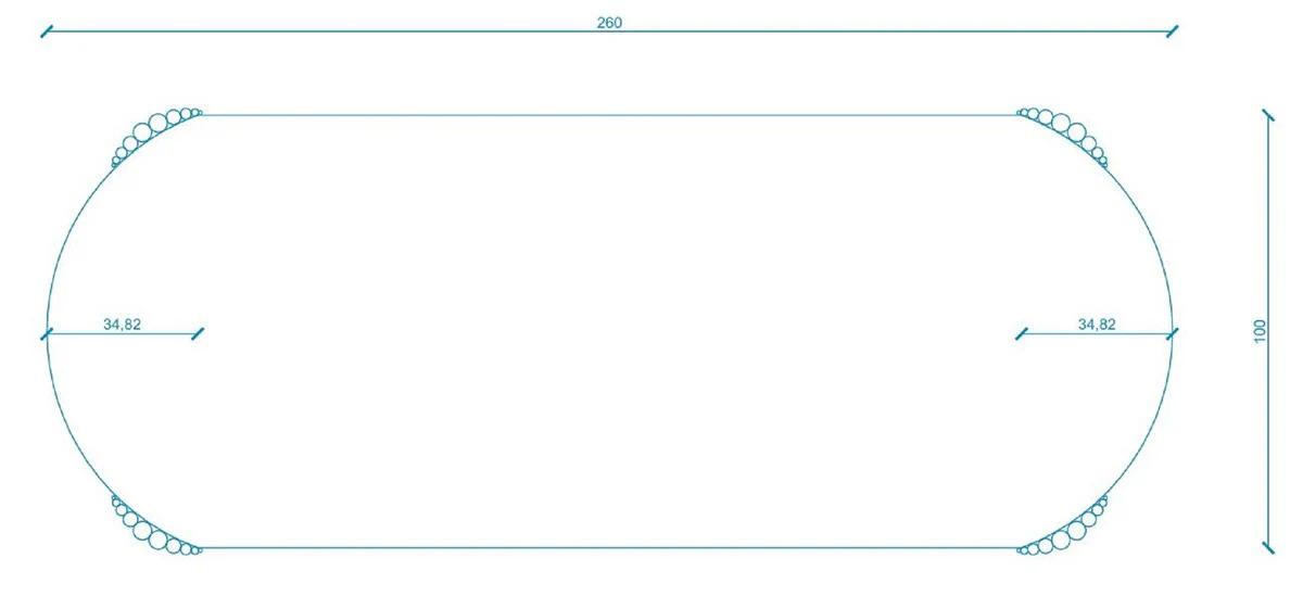 Casa Padrino escritorio de lujo con tablero de m¨¢rmol artificial negro / plata 260 cm - Muebles de oficina de lujo