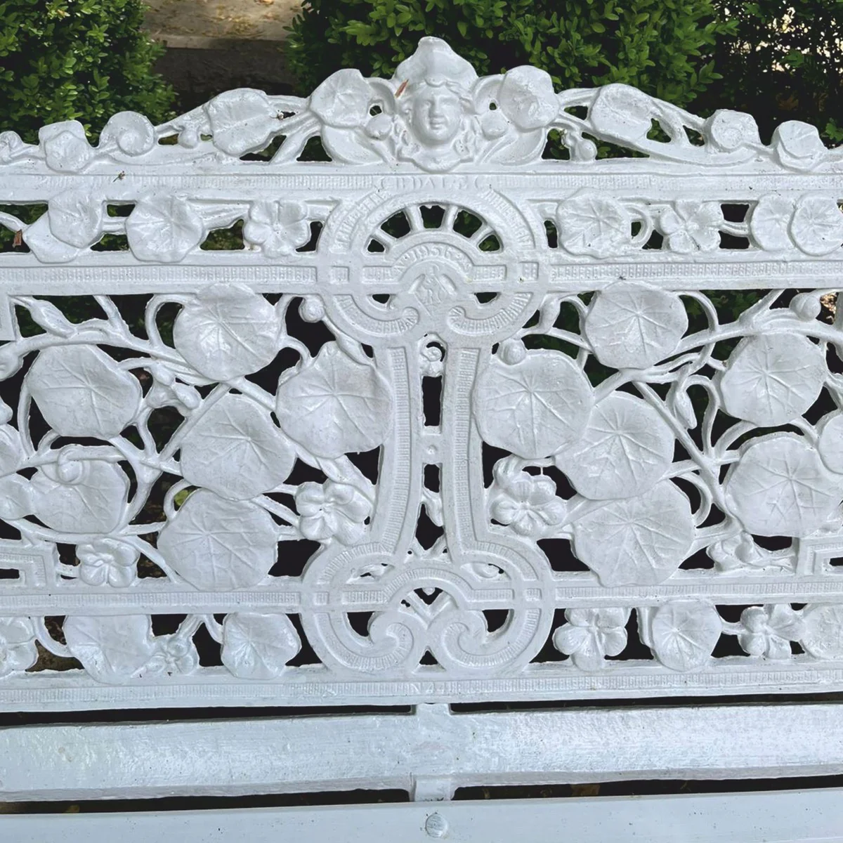 Casa Padrino banco de jard¨ªn barroco blanco 130 cm - Muebles de jard¨ªn barroco