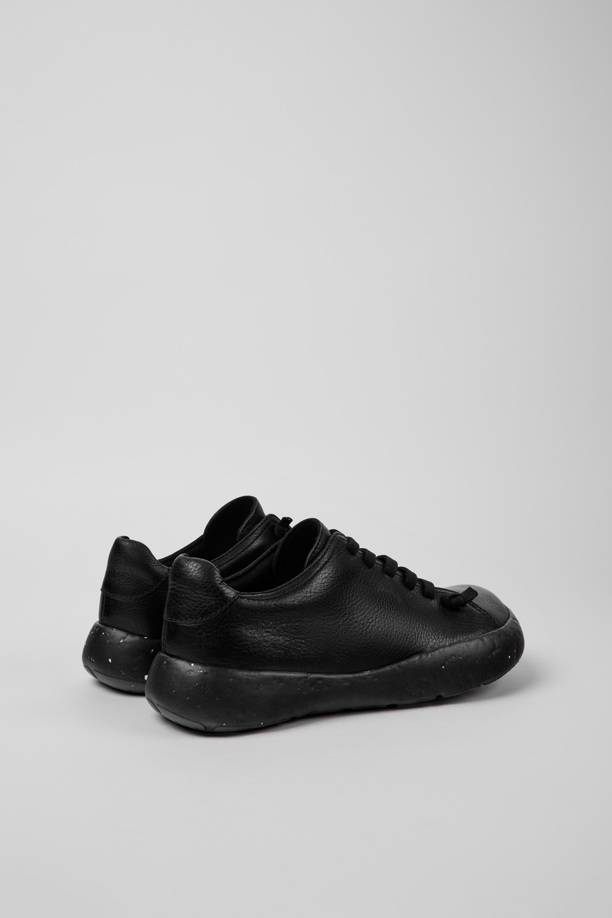 Peu Stadium - Black leather sneakers for men