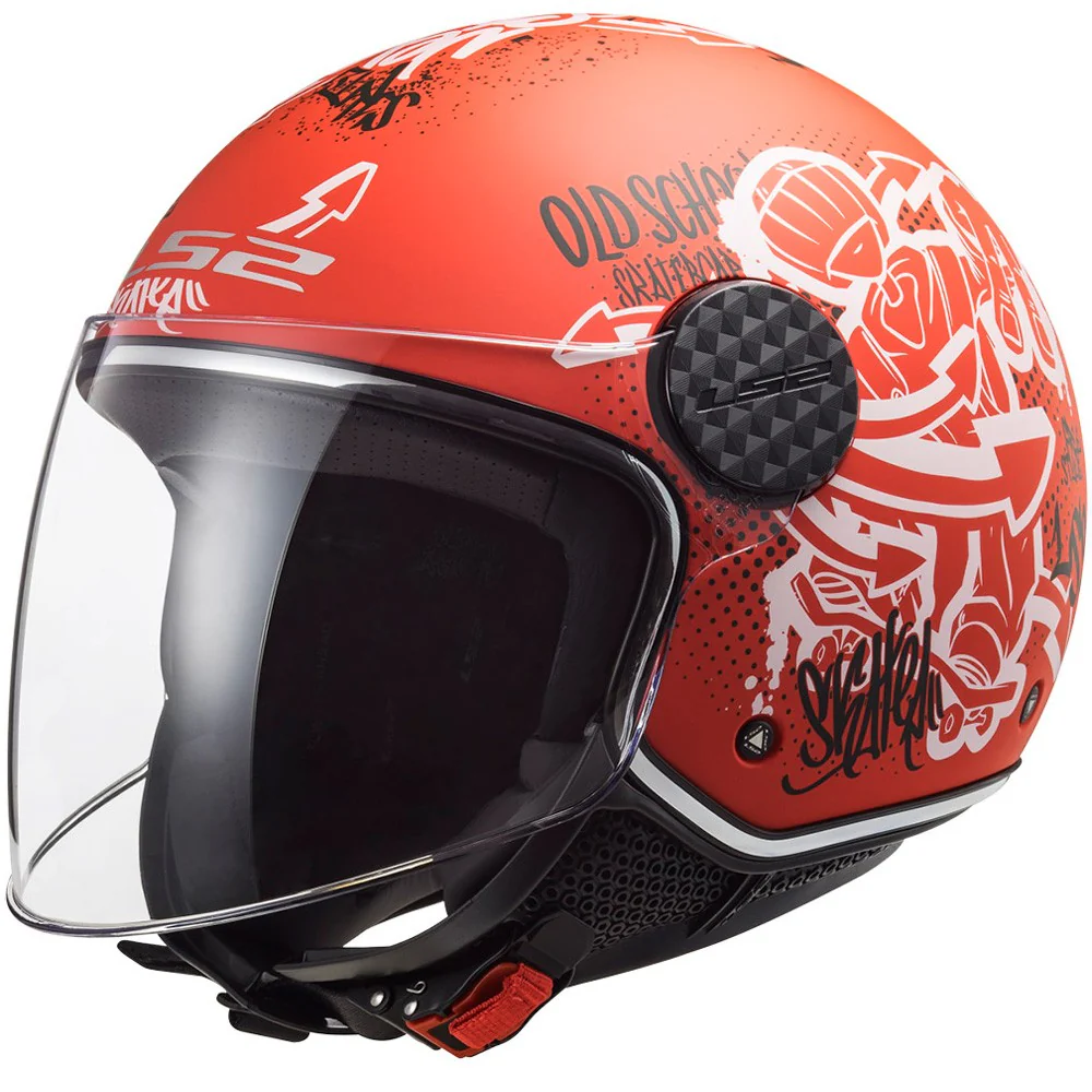 CASCO JET LS2 OF558 SPHERE LUX SKATER - ROJO