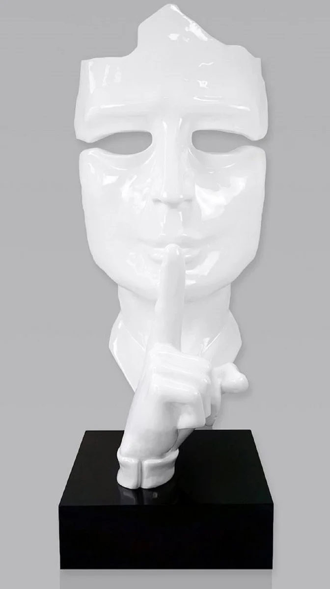 Casa Padrino escultura decorativa XXL blanco / negro A. 190 cm