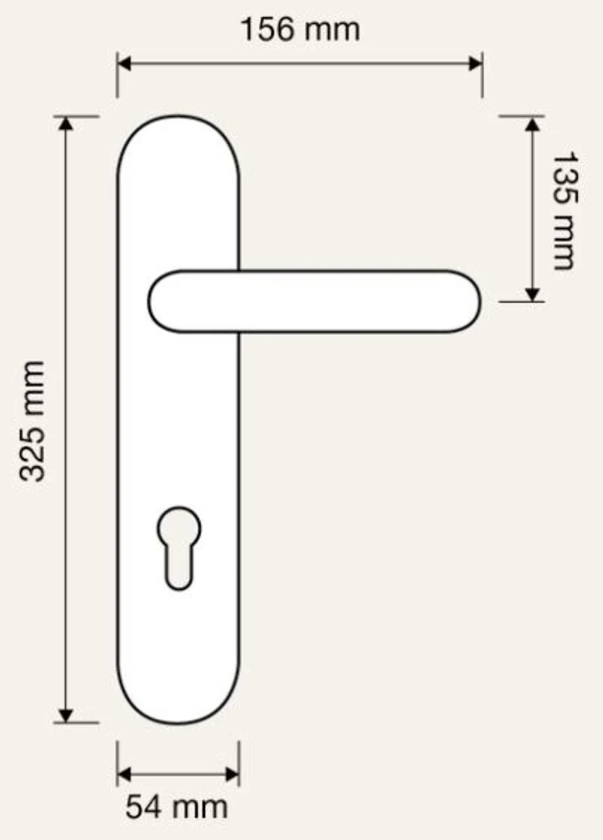 Casa Padrino conjunto de tirador de la puerta Art Nouveau de lujo de con cristal de Swarovski oro 15,6 x H. 32,5 cm - Accesorios de Hotel