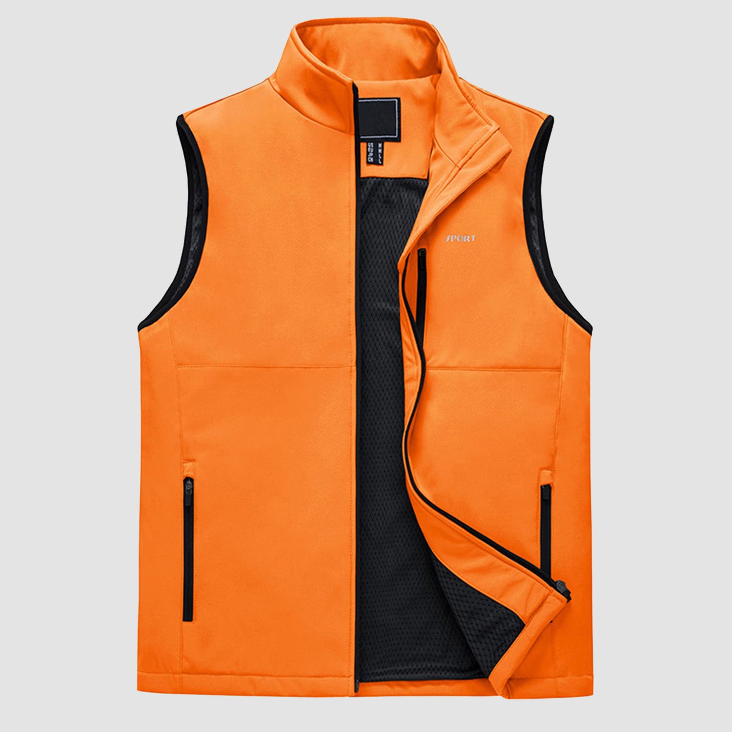 Men's Lightweight Vest Windproof Sleeveless Jacket Outdoor Hiking Camping Fishing Photography Gilet with Zip Pockets