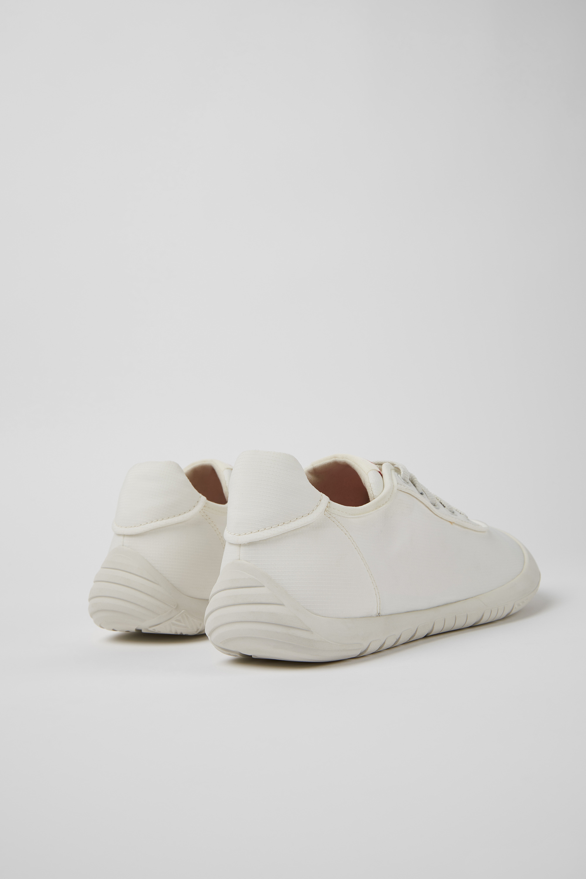Path - White textile sneakers for women