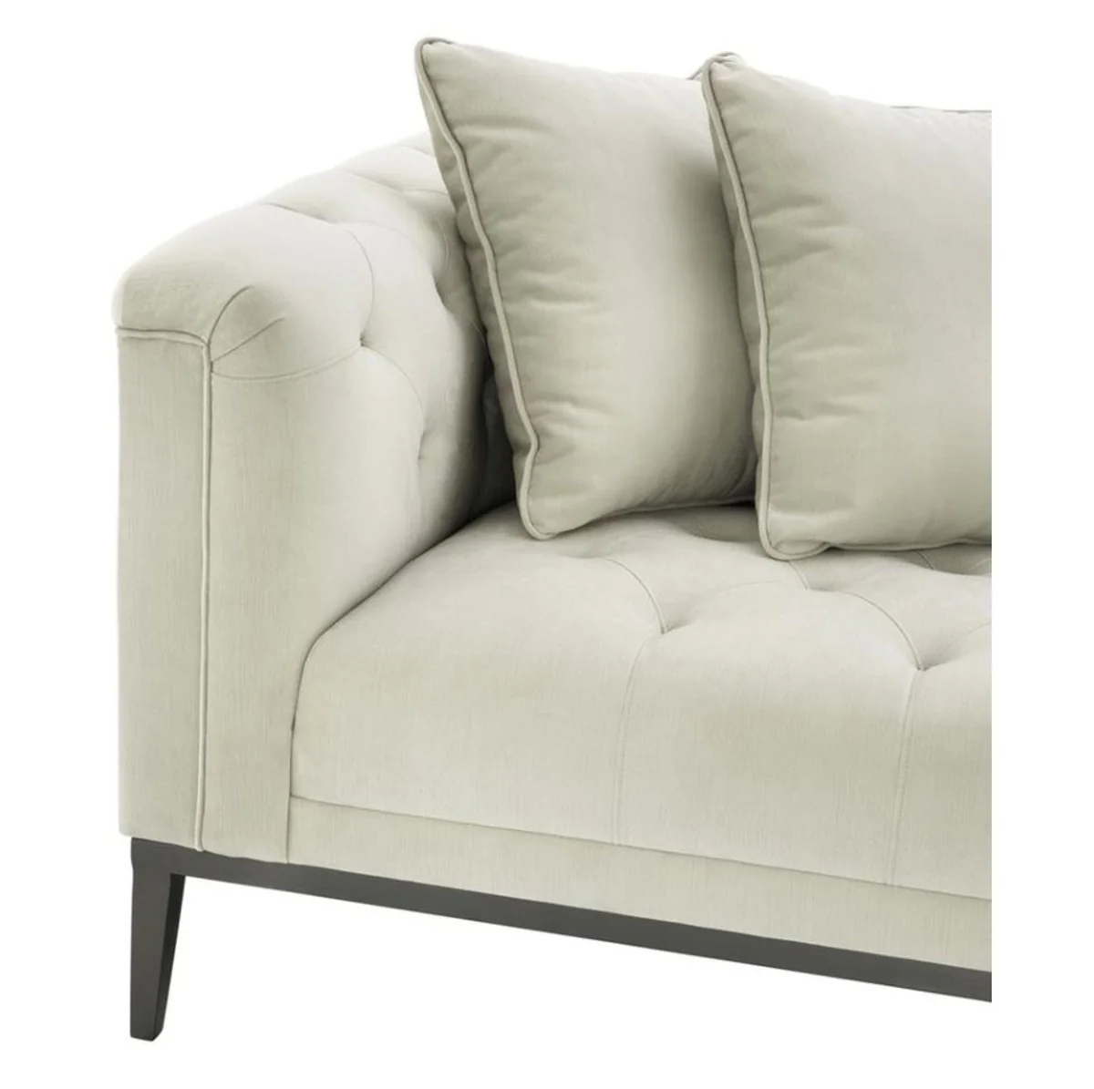 Sof¨¢ de lujo Casa Padrino Gris claro Negro - muebles para la habitaci¨®n