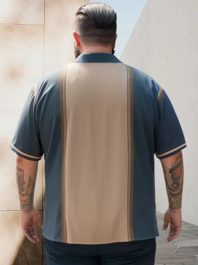 Men's Big Size Vacation Casual Hawaiian Short Sleeve Shirt 011