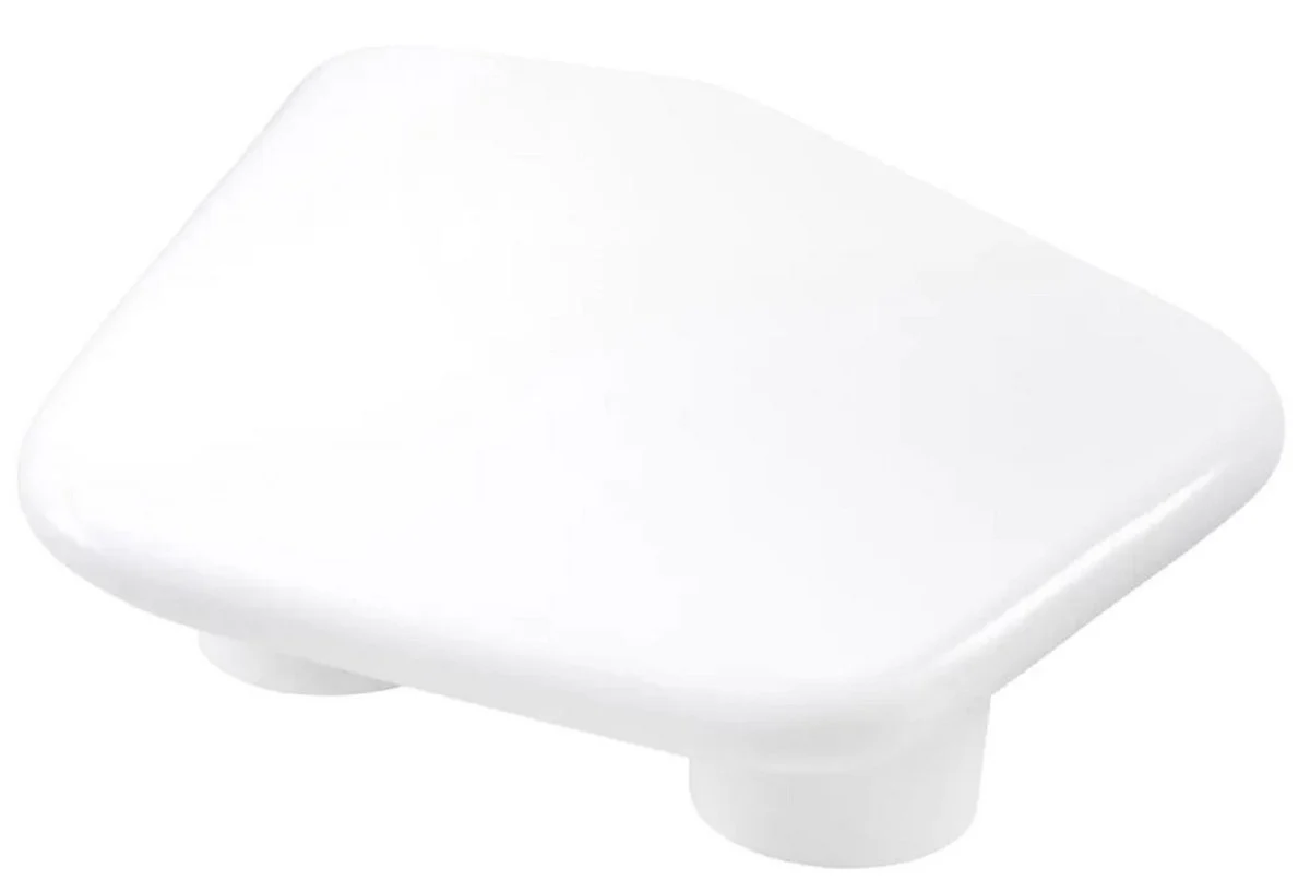 Casa Padrino mesa de centro de fibra de vidrio de lujo blanco alto brillo 160 x 118 x A. 33 cm - Mesa de centro de fibra de vidrio - Muebles de sala - Muebles de lujo - Muebles de fibra de vidrio