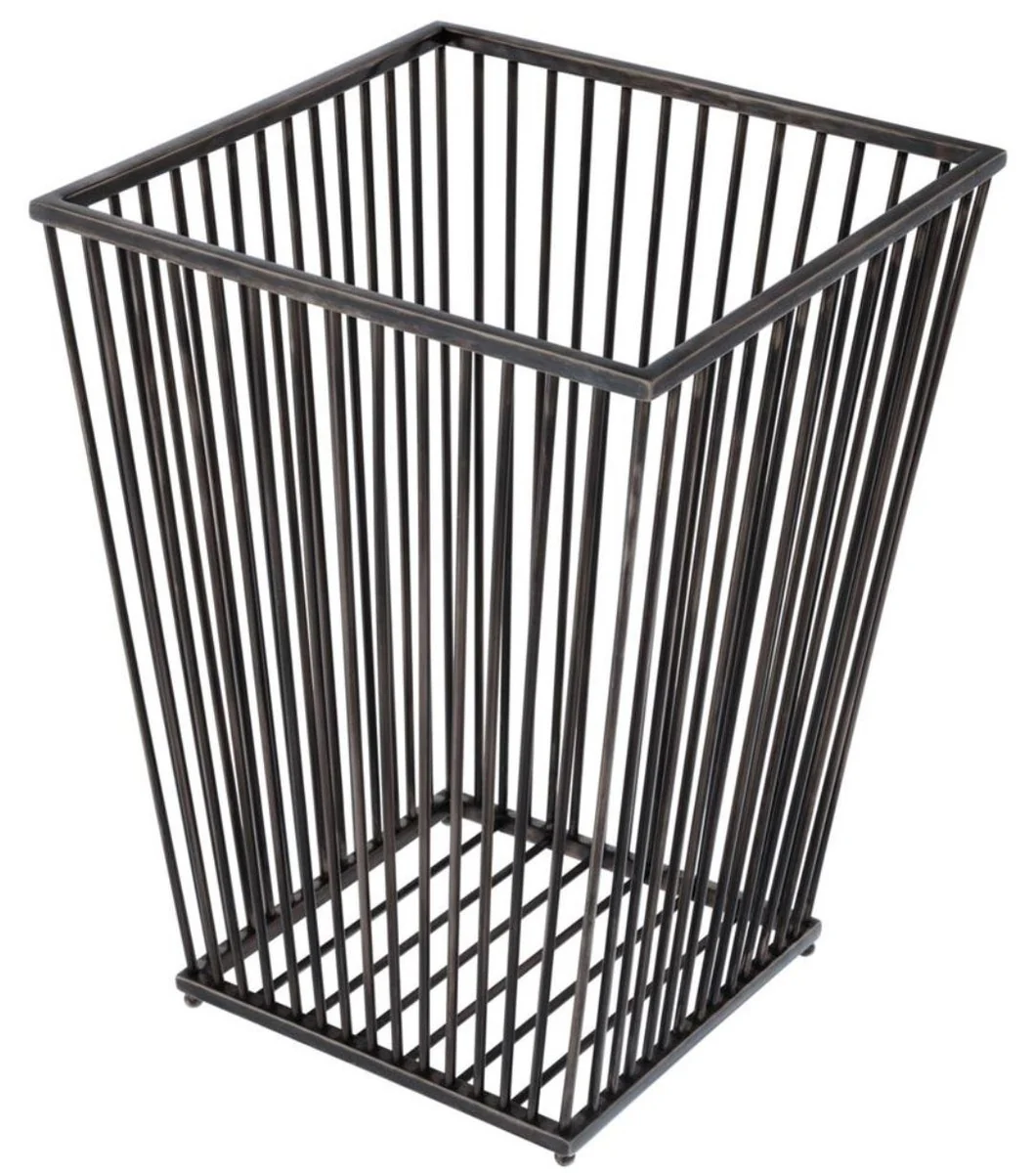 Casa Padrino cesta de ropa de lujo de acero inoxidable bronce 30 x 30 x H. 40,5 cm - Colecci¨®n de Lujo