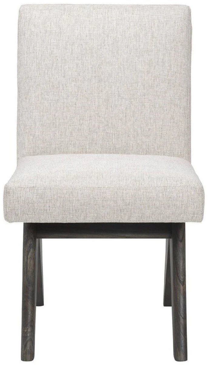 Casa Padrino silla de comedor de lujo natural / marr¨®n 48 x 54 x A. 86 cm - Silla de cocina de madera maciza - Muebles de comedor de lujo