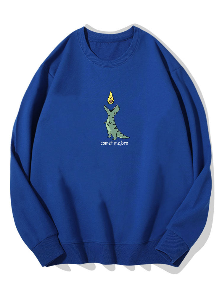 Comet Dinosaur Print Cotton Sweatshirt