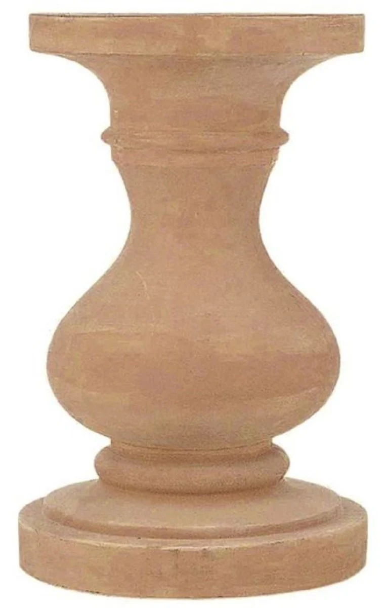 Casa Padrino pilar barroco terracota Ø 40 x A. 74 cm - Columna decorativa de cerámica hecha a mano - Decoración de Jardín de Terraza Barroco