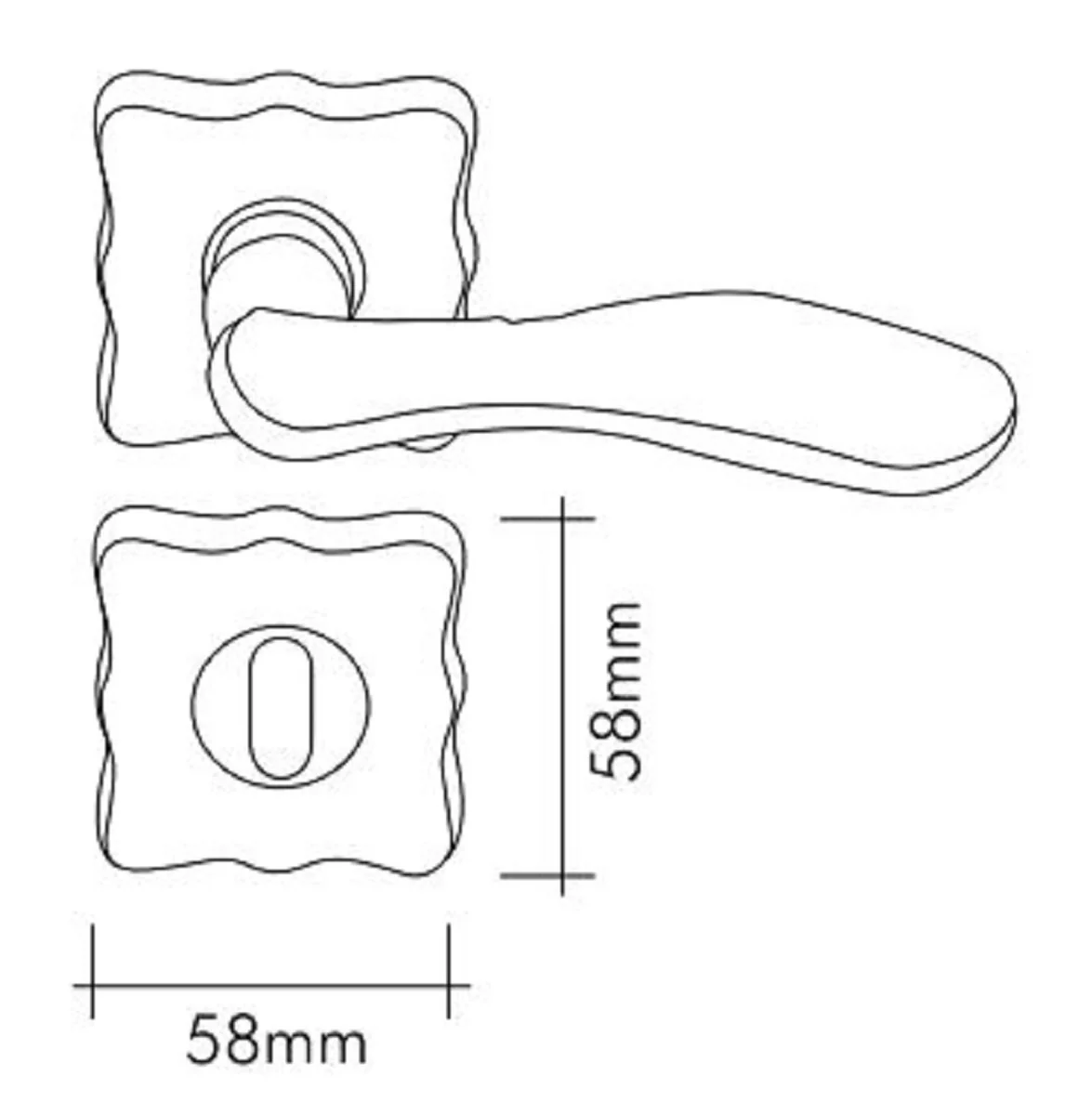 Casa Padrino conjunto de manijas de puerta barroco lat¨®n patinado 13 x A. 5,8 cm - Manillas de puerta elegantes con rosetas cuadradas - Accesorios de decoraci¨®n barroco