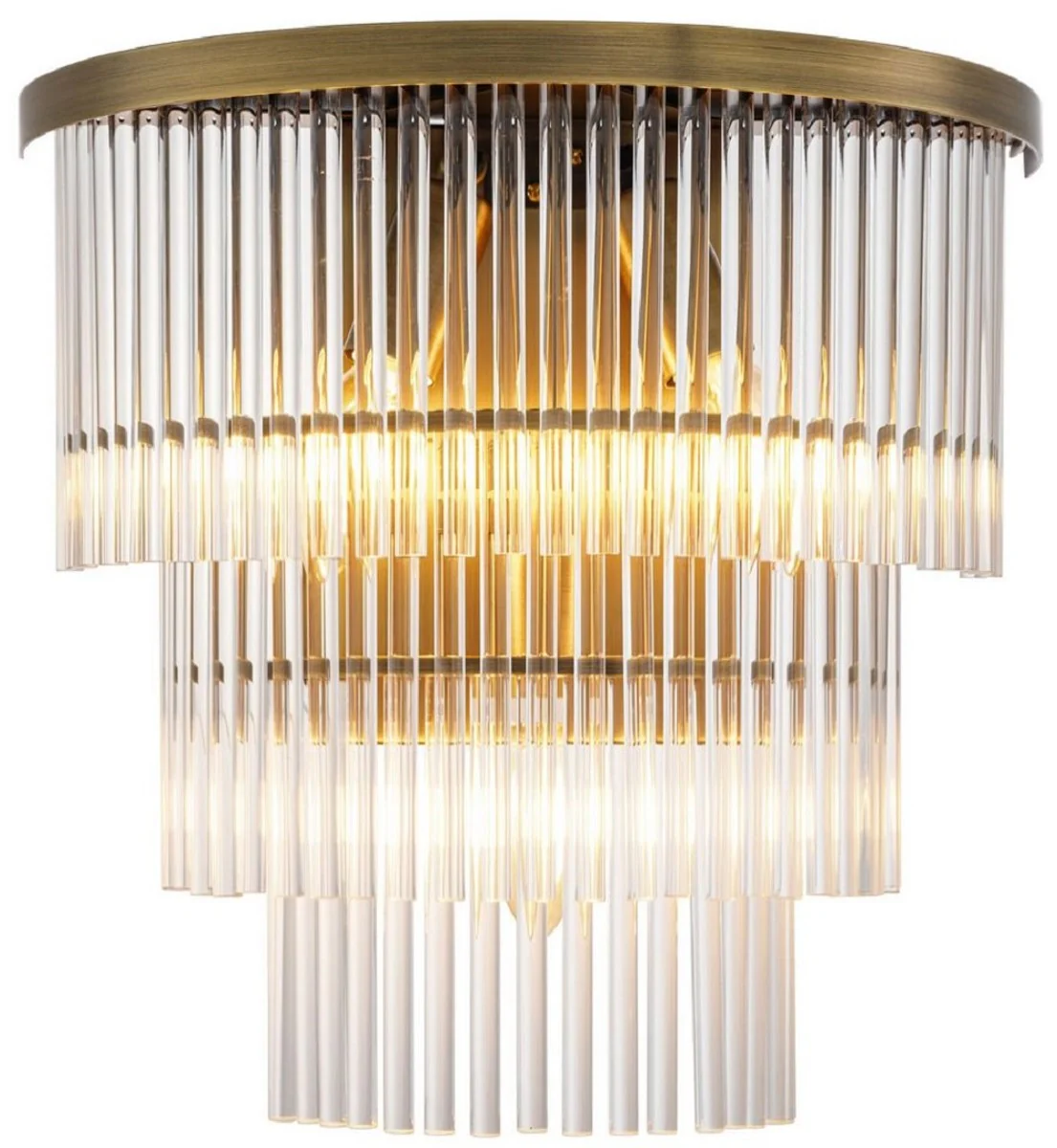 Casa Padrino lámpara de pared de lujo latón antiguo 33 x 17 x A. 32,5 cm - Lámpara de pared de salón - Lámpara de pared de hotel - Colección de Lujo