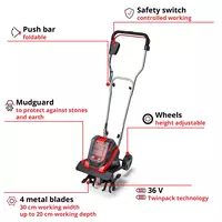 Cordless Tiller GE-CR 30 Li-Solo